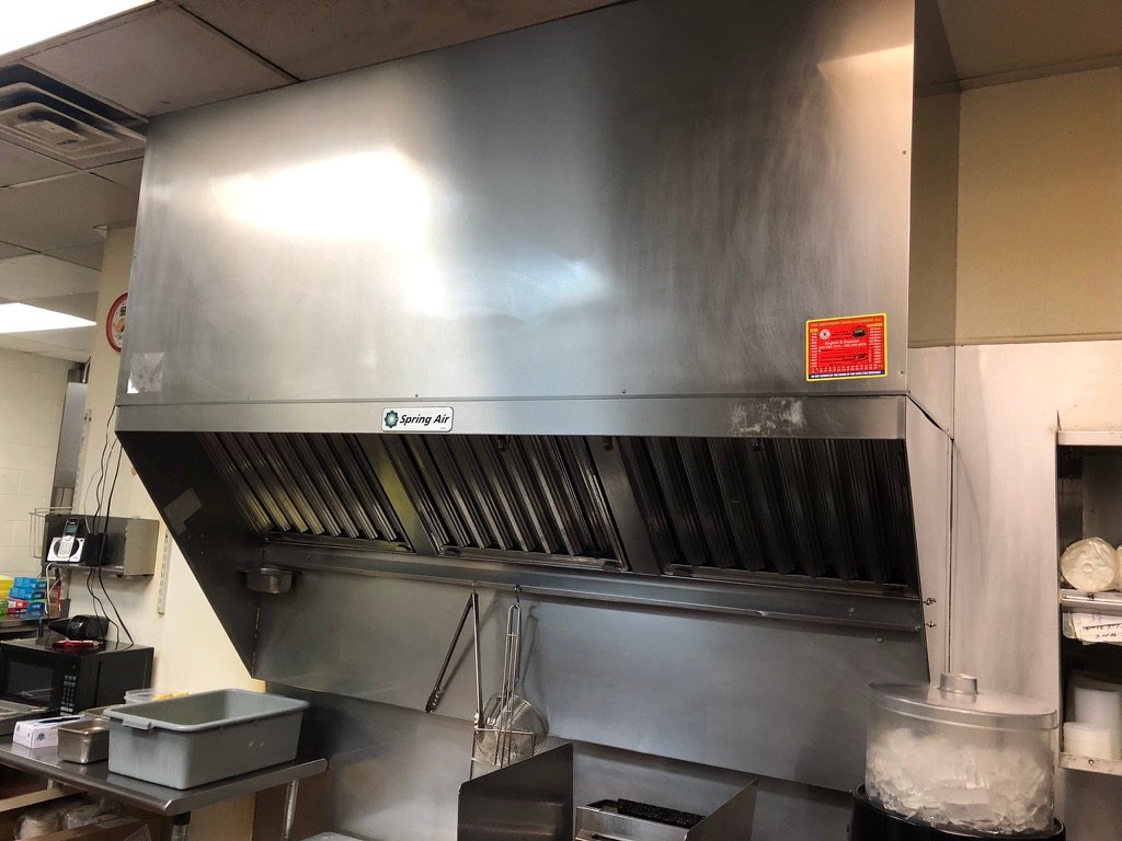 Commercial restaurant exhaust fan degreasing